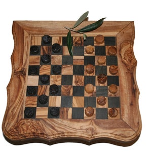 Multigame box & Solitaire in olive wood (8102)