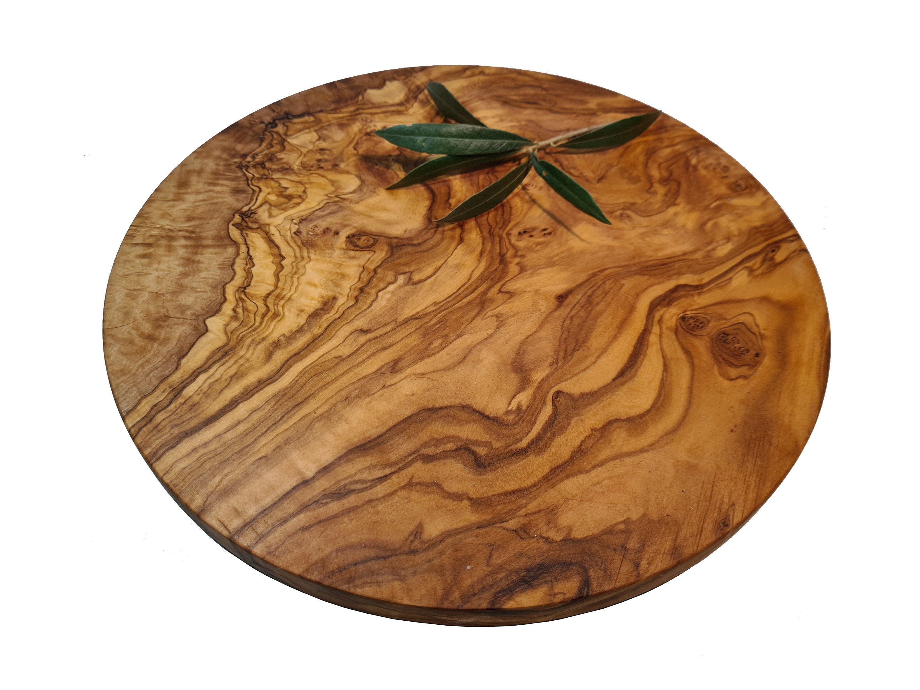 Planche Naturelle à Découper Ronde en Bois d'olivier | 6319