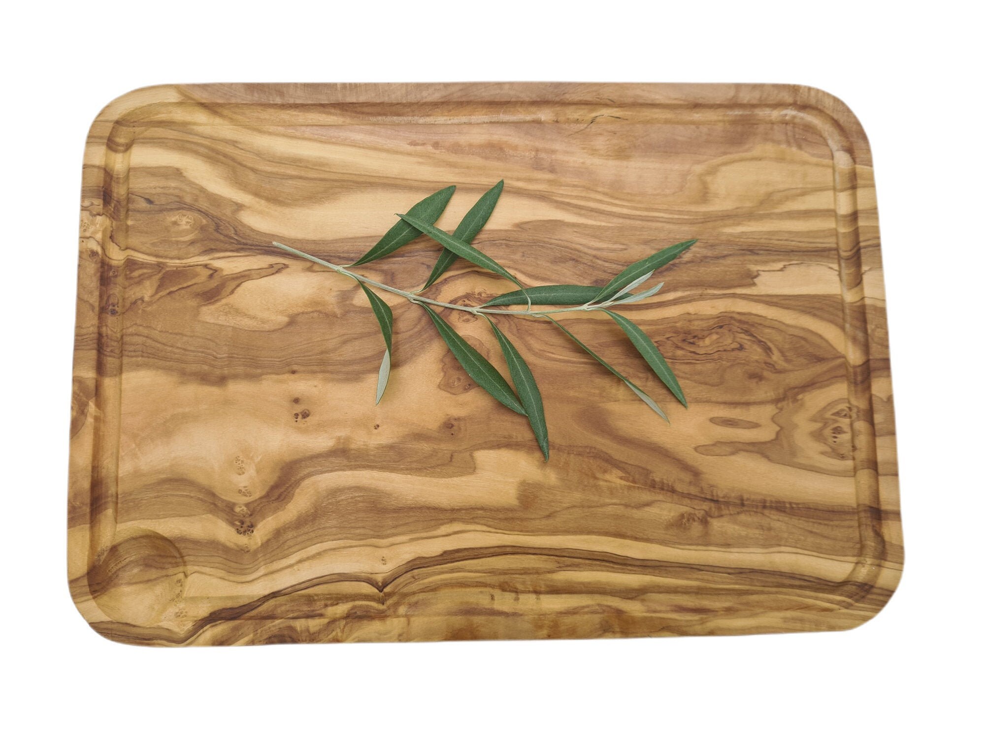 Planche à Viande Moderne Naturelle en Bois d'olivier | 241R