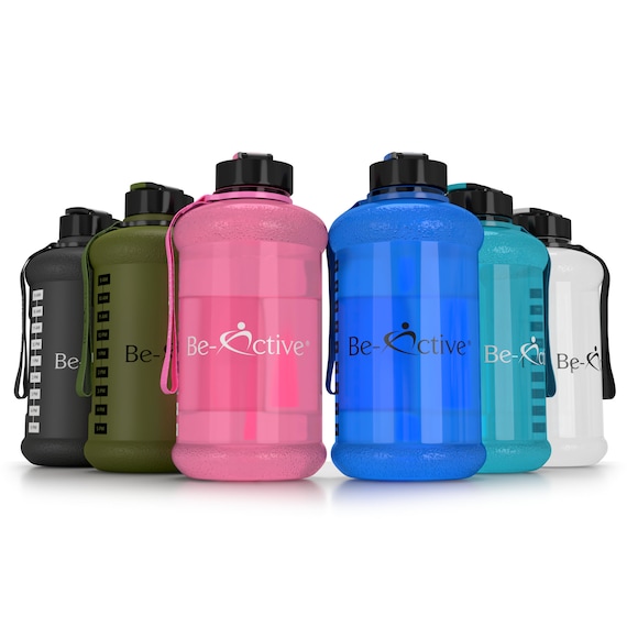Motivational Water Bottle BPA Free 1L Jug with Straw and Time