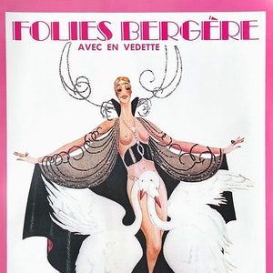 FOLIES BERGÈRES - Cabaret - poster circa 1980