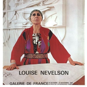 Louise NEVELSON vintage poster Galerie De France 1981