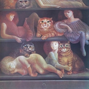 Leonor Fini - Sonntagnachmittag - Vintage 1980er Siebdruck