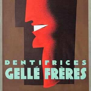 Jean CARLU Pastas dentales congeladas BROTHERS vintage poster art deco 1980