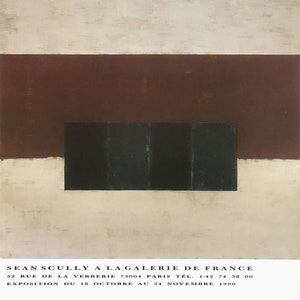 Sean SCULLY (después) Poster Galerie de France - París 1990