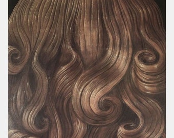 Domenico Gnoli - Capelli rossi ricci (1969) - Poster vintage Isy Brachot 1986