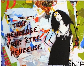 MISS.TIC - Too happy to be scared - 2008 - signed and numbered lithograph