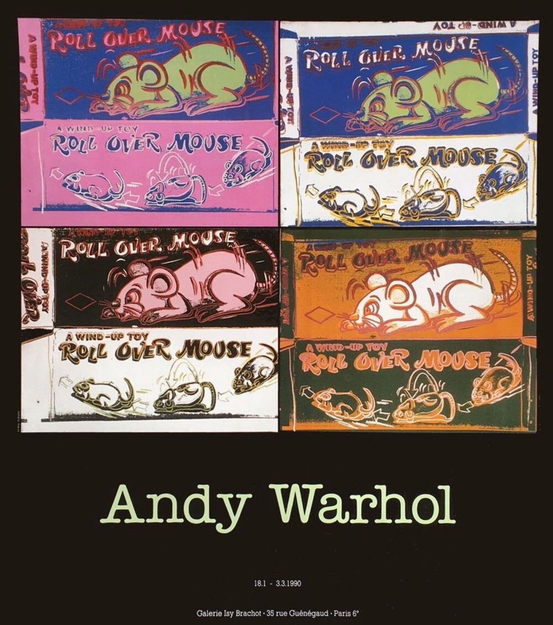 Andy WARHOL - Mouse - Poster Galerie Isy Brachot 1990 - Etsy
