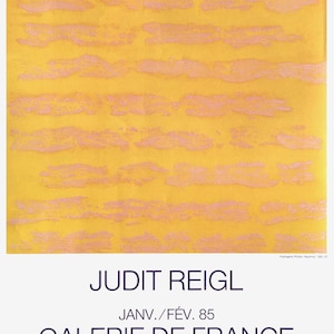 Judit REIGL - Poster Galerie DE FRANCE 1985