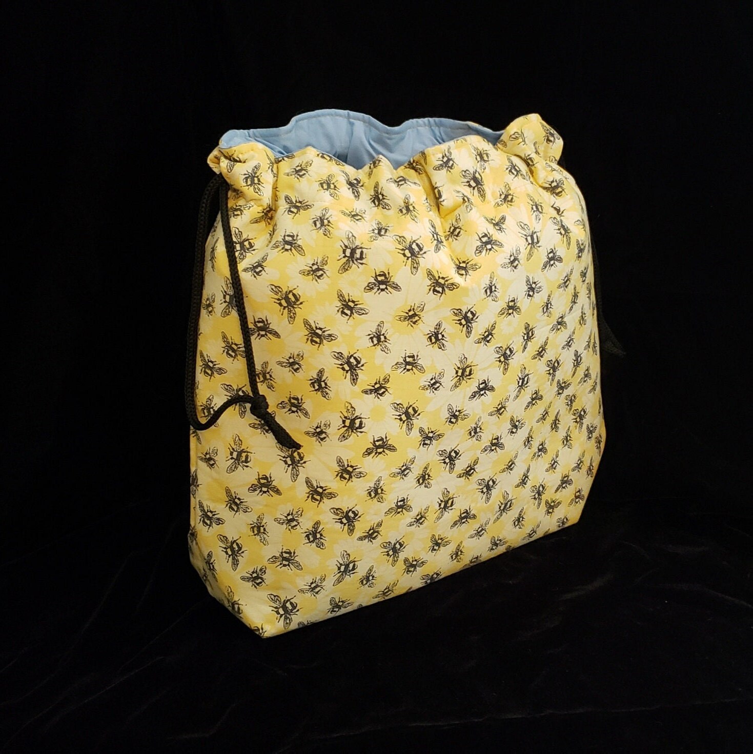 Large Drawstring Bag Lightly Padded Perfect for Knitting and