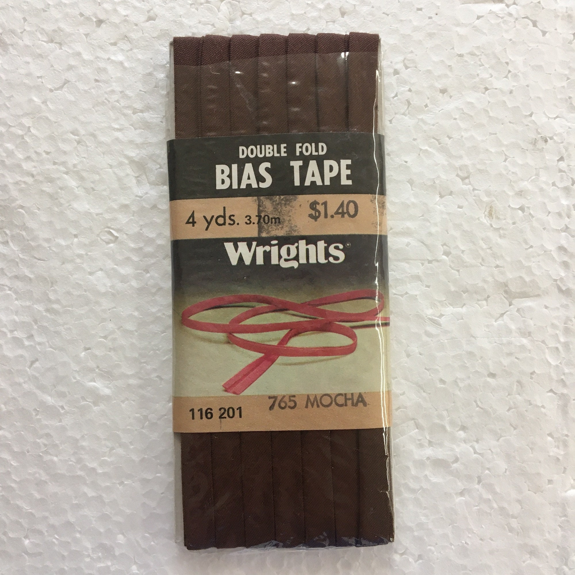 1 Only 3.70m available 4 yds - Mocha Color Wrights Double Fold Bias Tape 1 Only 3.70m available 4 yds - Mocha Color Wrights Double Fold Bias Tape
