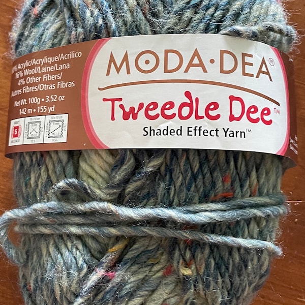 Discontinued Moda-Dea Tweedle Dee Shaded Effect Yarn - 155 Yards - Price is Per Skein