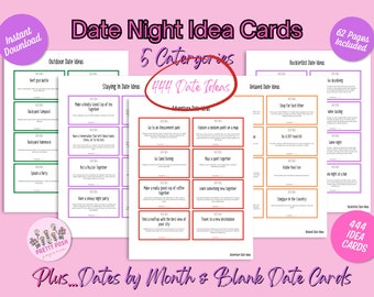Date Night Idea Cards: 444 Couples Date Ideas (PDF)
