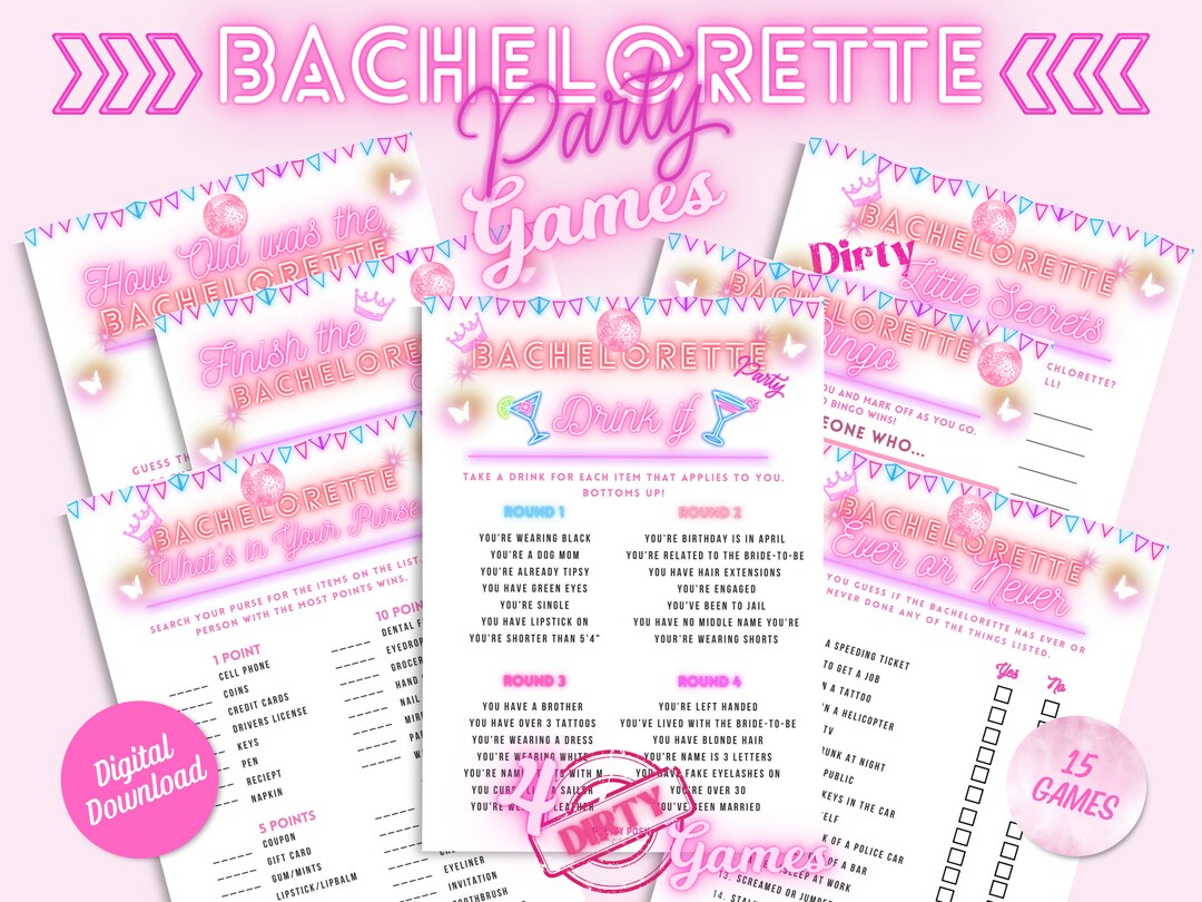 Bachelorette Party Games Printable Party Games Drinking Games Last Bachelorette Party Games Printable Party Games Drinking Games Last