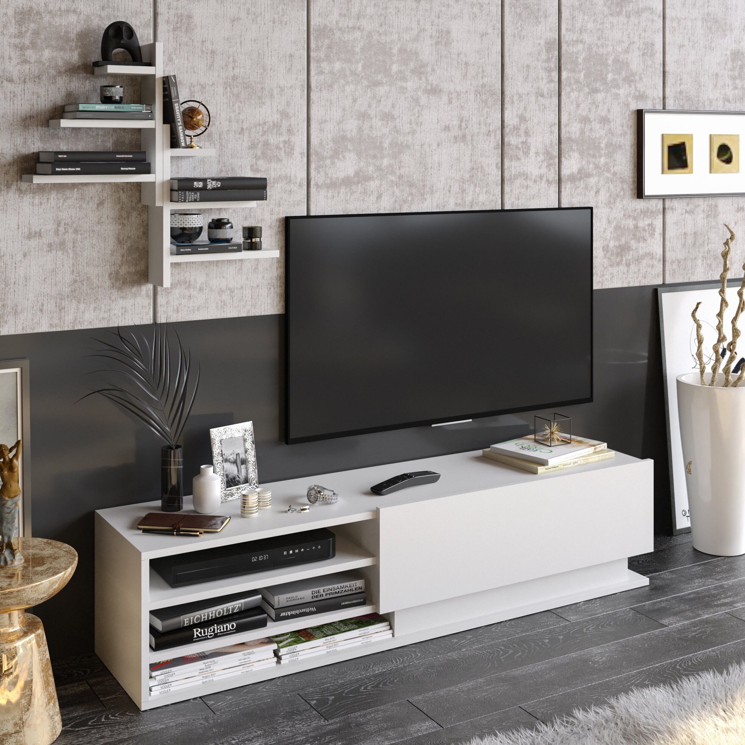 Lina 150 Cm Wide TV Stand and Media Console for Tvs up to Etsy