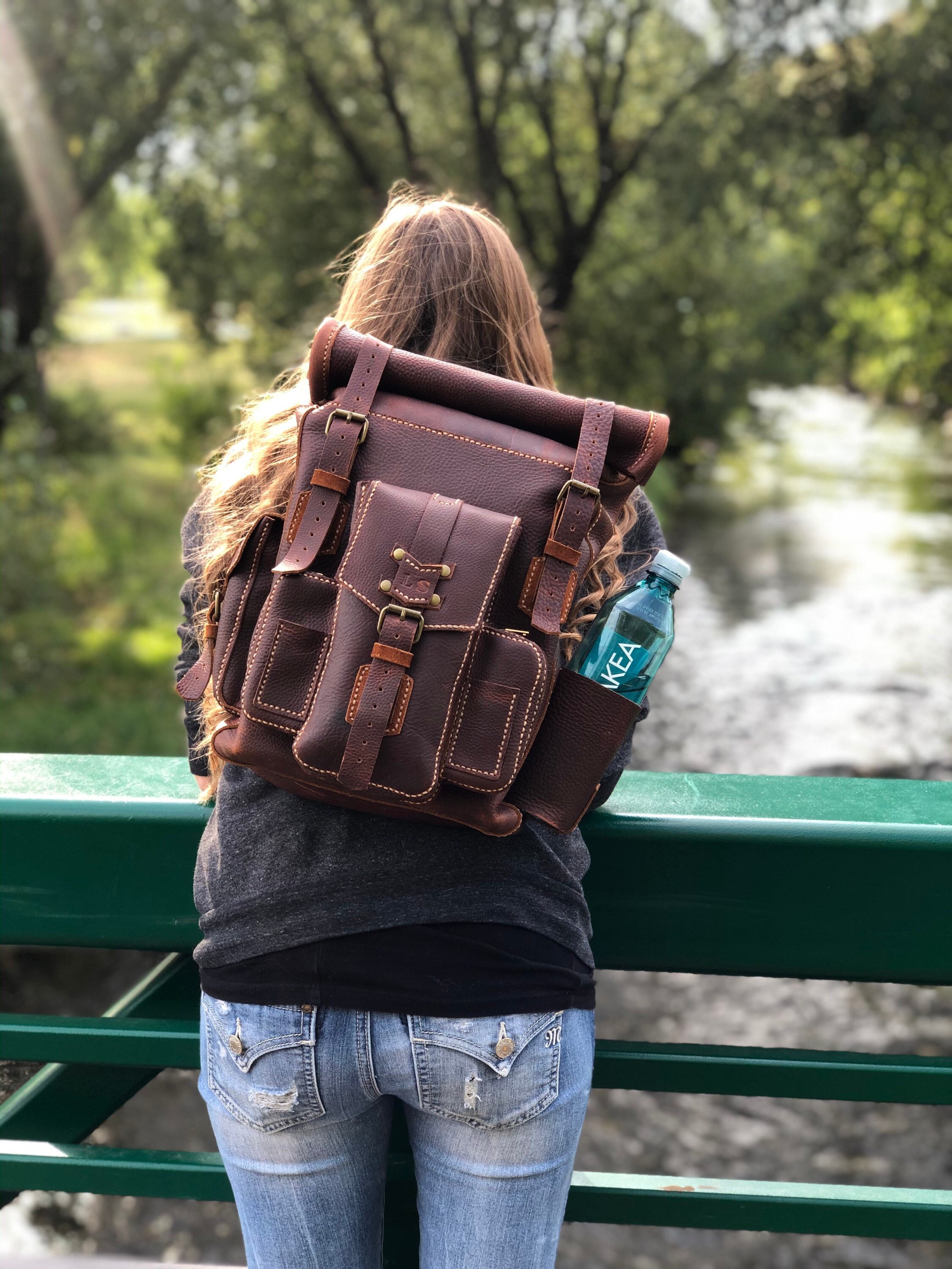 Kodiak Rolltop Backpack 100 Made by Hand Kodiak Leather Etsy