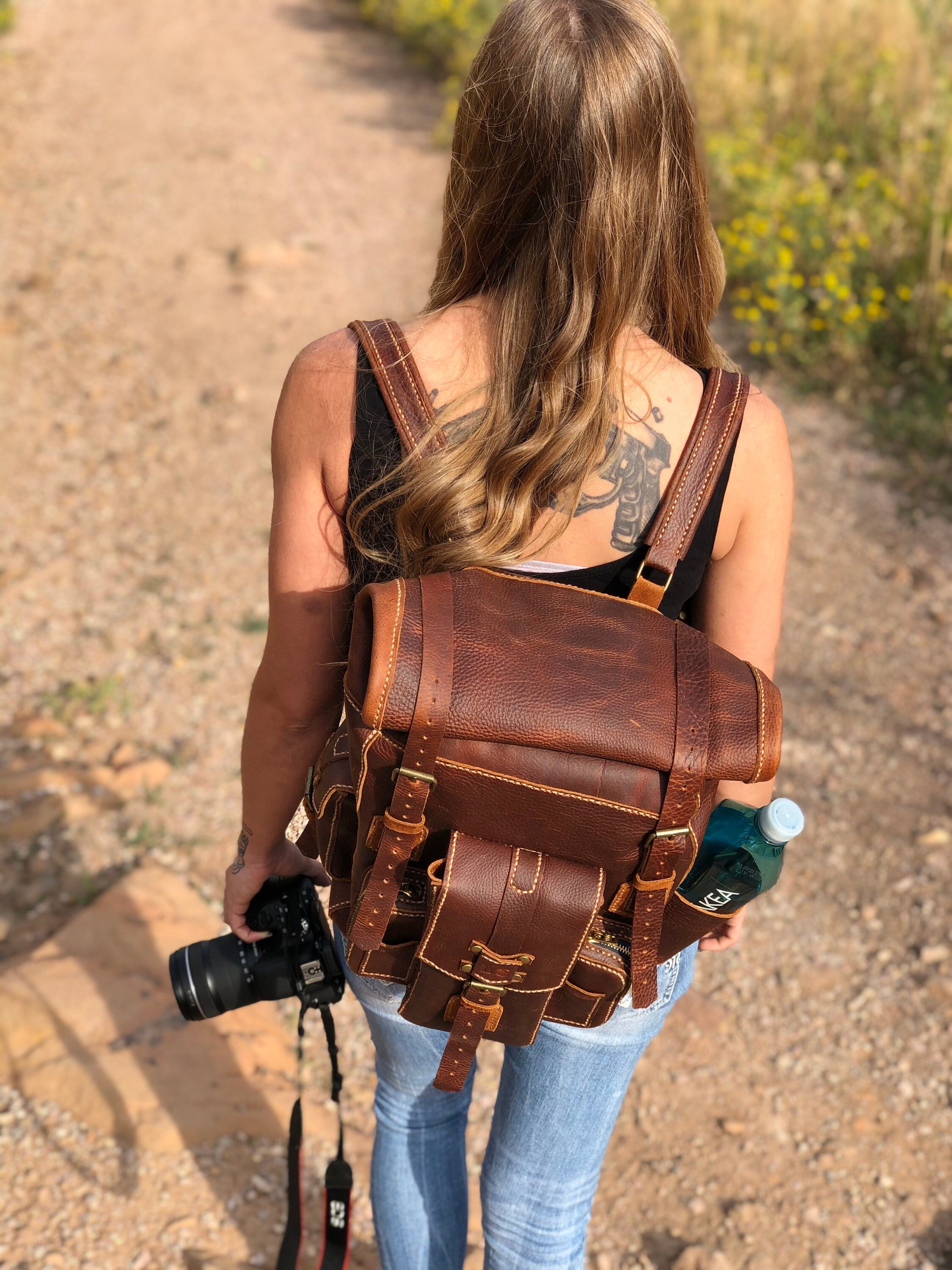 Kodiak Rolltop Backpack 100 Made by Hand kodiak Leather Etsy