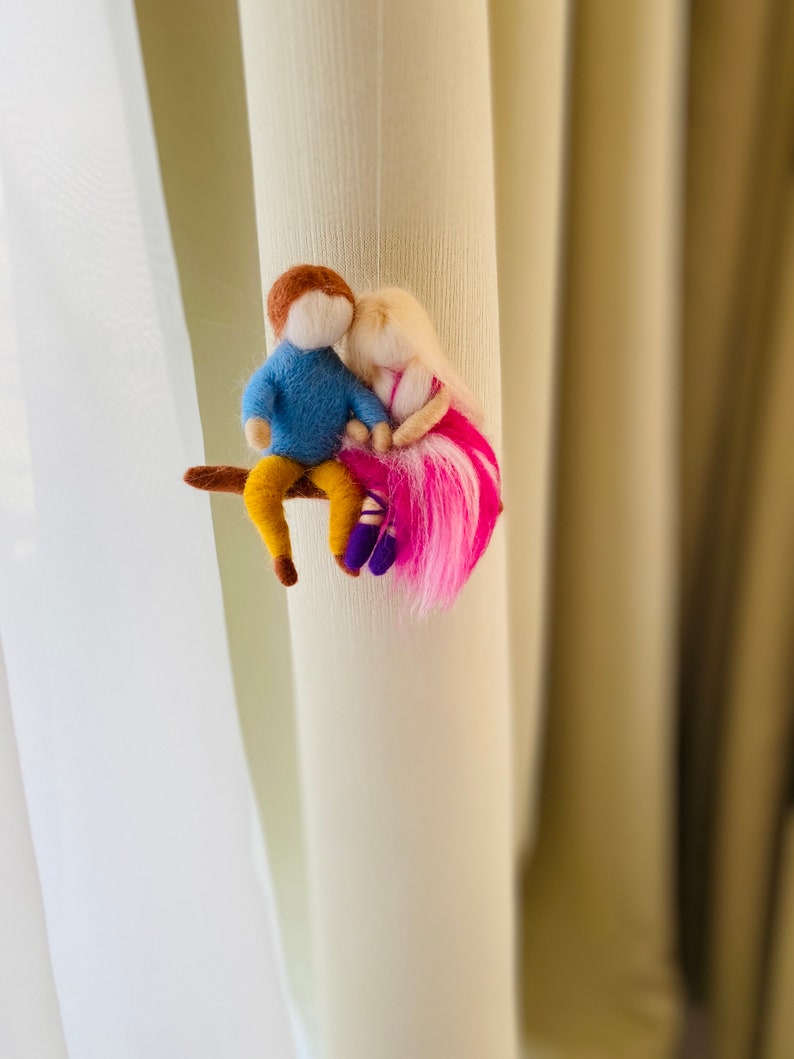 Felt couple Waldorf dolls romantic decorations gift for couple