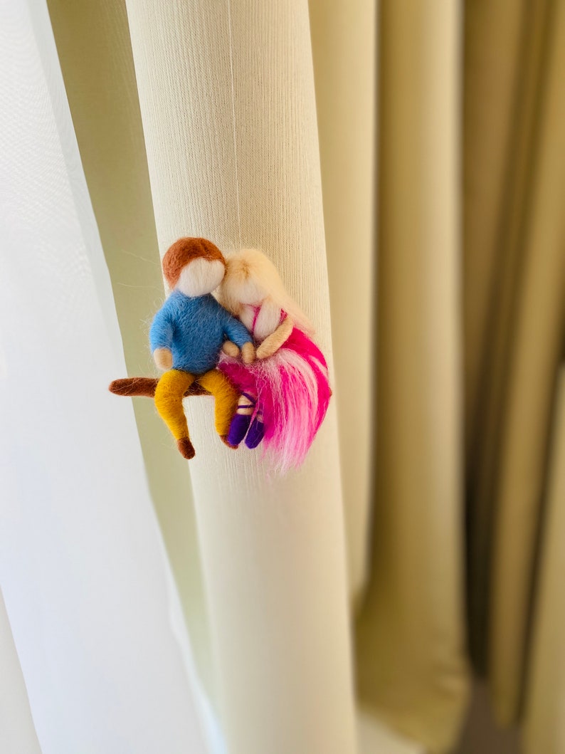 Felt couple Waldorf dolls romantic decorations gift for couple