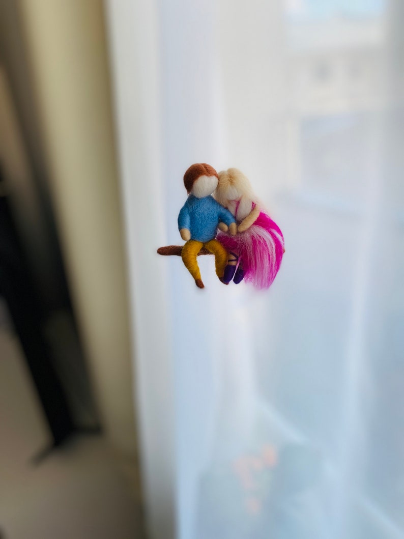 Felt couple Waldorf dolls romantic decorations gift for couple