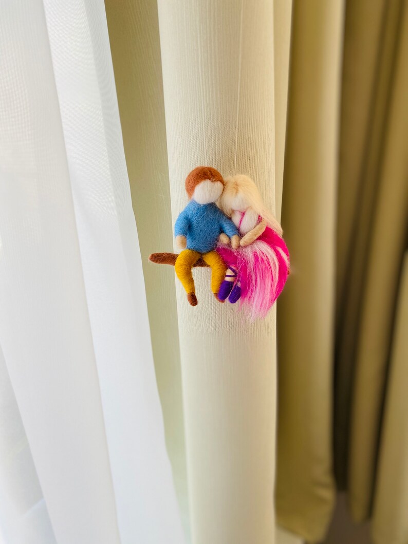 Felt couple Waldorf dolls romantic decorations gift for couple