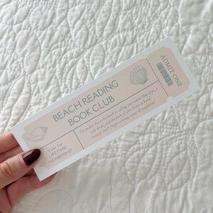 Beach Reading Bookmark
