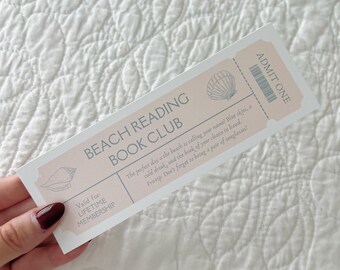 Beach Reading Bookmark