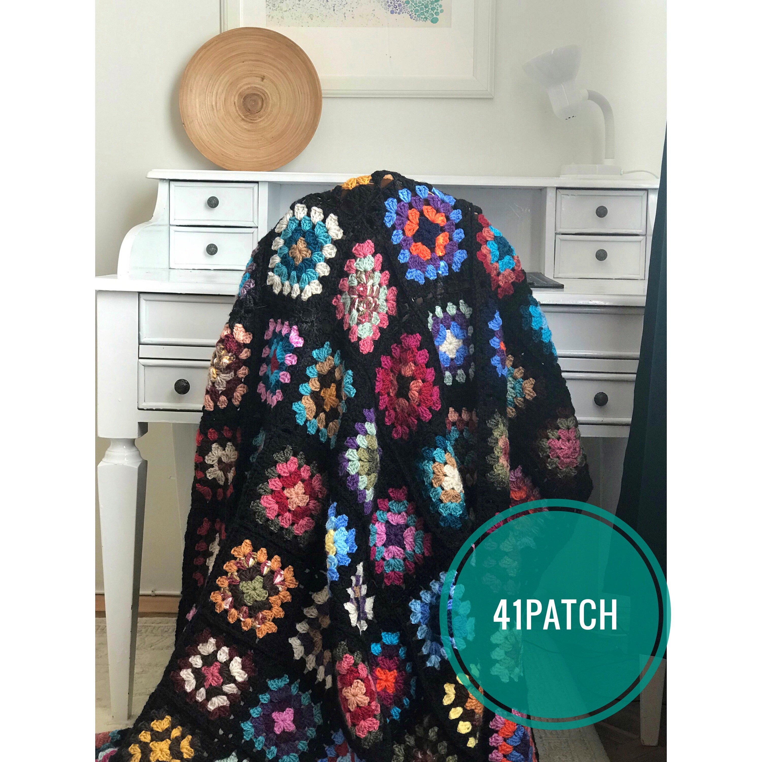 The Big Bang Theory Roseanne Granny Square Crochet Afghan Blanket