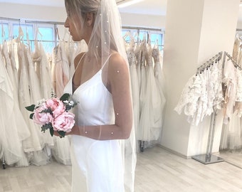 Crystal Tulle Wedding Veil: Sparkle Bridal Cathedral Veil