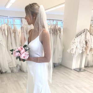 Voile de mariage scintillant, voile de cristal voile de tulle avec strass, long voile de mariage, voile scintillant, voile de mariée Voile cathédrale blanc ivoire