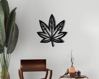 Cannabis Wall Decoration, Large up to 90 cm Wooden Cannabis Leaf,  Home Decoration, Wall Art, Wooden Cannabis Decoration