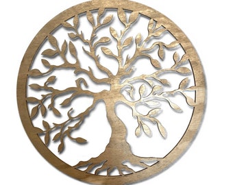 Tree of Life Wall Decoration, LARGE -  up to 90 cm, Wooden Tree Decoration, Wall Art, Home Decor Tree, Nature Decoration, Life, Family