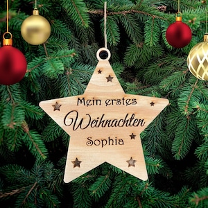 Personalized Mein erstes weihnachten Wooden Decoration Custom Christmas Decoration Baby Name First Christmas Hanging Decoration