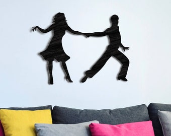 Dance Wall Decoration, Wooden Dancing Couple Home Decoration, Wall Art, Gift for Dancer, Home Decor Wooden Party Decoration Dance