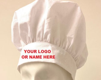 Custom Embroidered Chef Hat: Personalized 100% Cotton Cook Hat