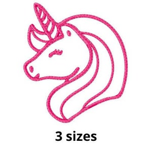 Unicorn Embroidery Design, 3 sizes, Unicorn Embroidery, Baby Girl Embroidery, Machine Embroidery Design, Unicorn Shape Design, Instant