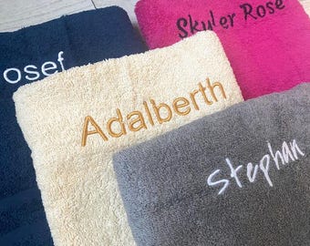 Personalized Embroidered Cotton Towel: Custom Name Gift