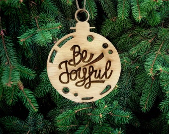 Christmas Wooden Decoration, Christmas Tree Decoration,Hanging Wooden Christmas Decoration, Wooden Modern Decoration Wood, Be Joyful