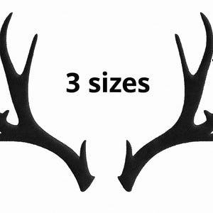 Deer Antlers Embroidery Design, 3 sizes, Deer Embroidery, Deer Antlers Embroidery, Machine Embroidery Design, Instant Download