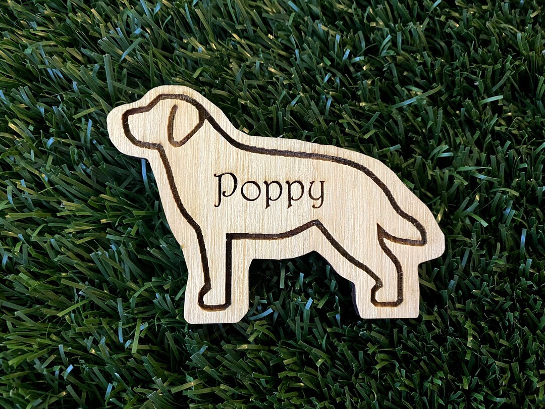 Personalized Wooden Dog Fridge Magnet: Custom Engraved Pet Gift - Etsy