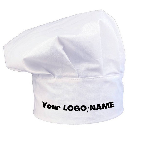Custom Chef’s Hat Personnalisé Chef Hat White Custom Logo Name, Company Hat Restaurant Chef Hat Cook Hat Cotton