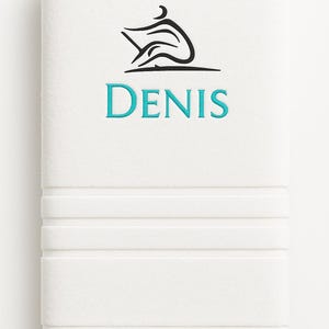 Serviette d'aviron personnalisée, serviette brodée personnalisée avec nom