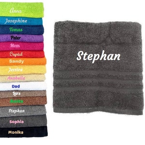 Personalised Embroidered Towels with Name or Text, Hand Towel, Bath Towel, Custom Towels, Embroidered Towel, Towel Christmas Gift 100% zdjęcie 7