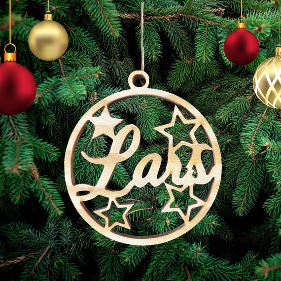 Personalized Wood Name Christmas 2023 Ornament Custom Handmade Wooden  Bauble Laser Cut Hanging Tree Decorations Housewarming Holiday Gift 