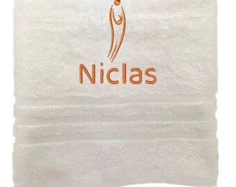 Personalized Basketball Towel: Embroidered 100% Cotton Sport Towel