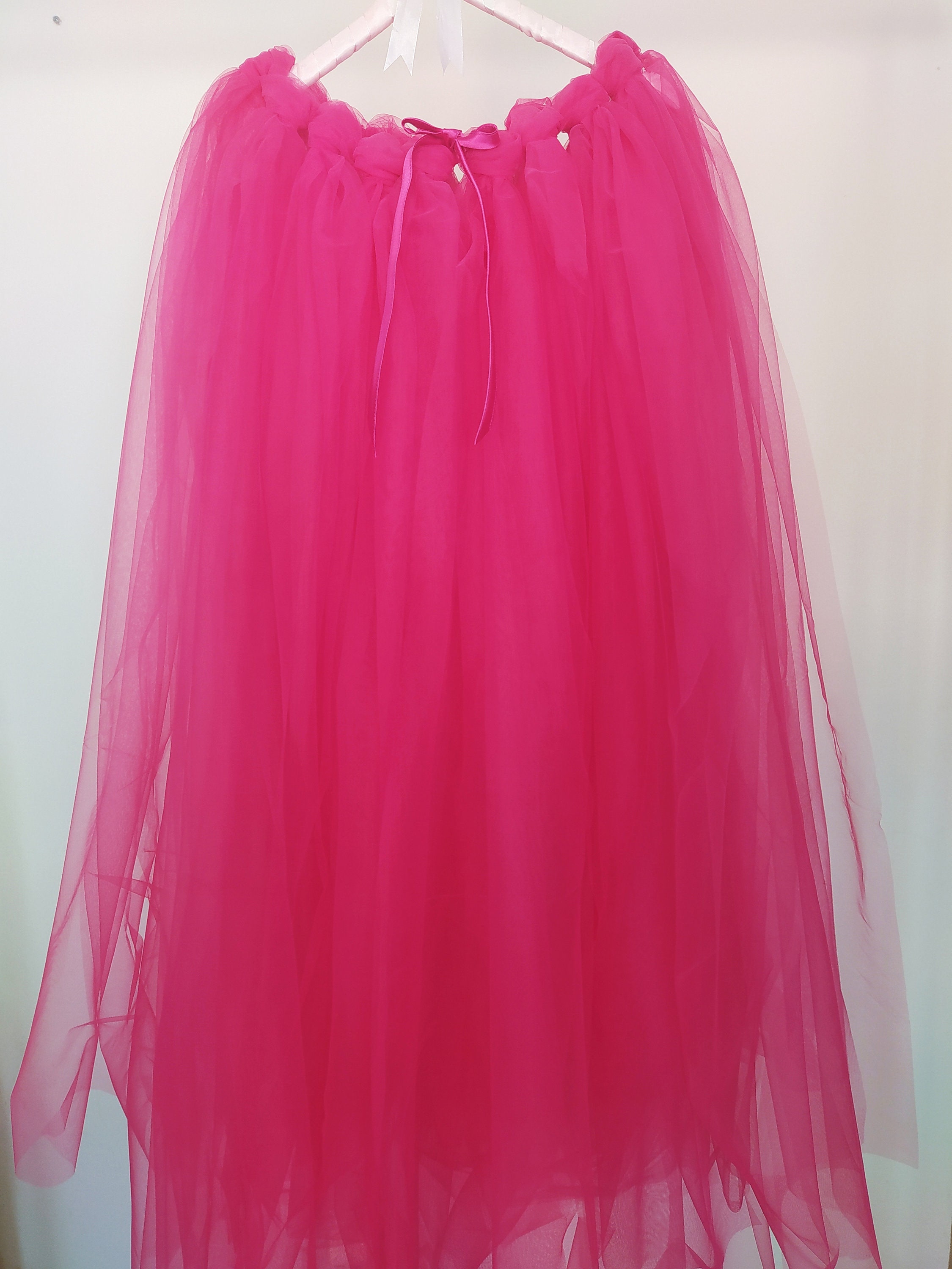 neon pink tulle skirt