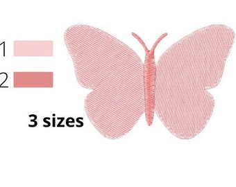 Butterfly Embroidery Design: 3 Sizes - Machine Embroidery (Instant Download)