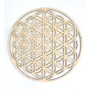 Flower of Life Wall Decoration, LARGE -  up to 90 cm, Wooden Flower Decoration, Wall Art, Home Decor Tree, Nature Decoration, Life, Family
