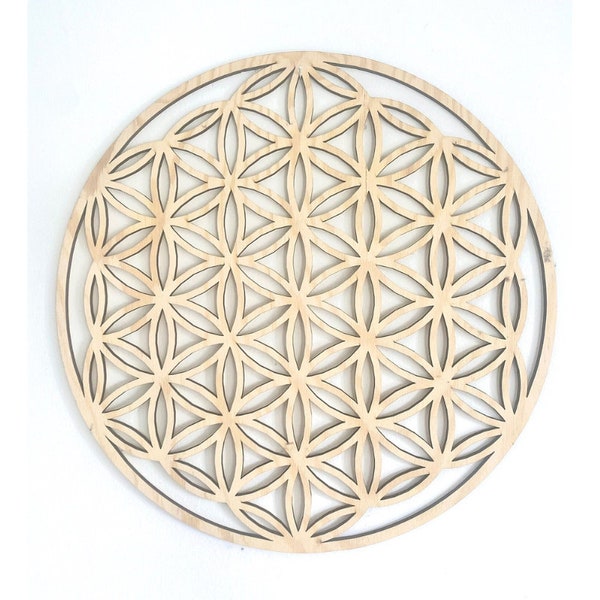 Flower of Life Wall Decoration, LARGE -  up to 90 cm, Wooden Flower Decoration, Wall Art, Home Decor Tree, Nature Decoration, Life, Family