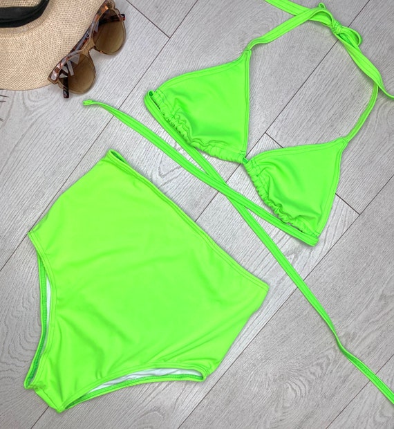 Bikini Set Swimsuit High Waist Swim Suit Bathing Suit | Etsy